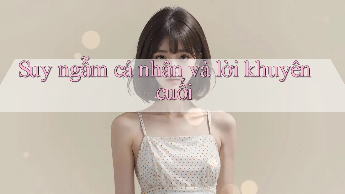 Suy ngẫm cá nhân và lời khuyên cuối Suy ngẫm cá nhân và lời khuyên cuối